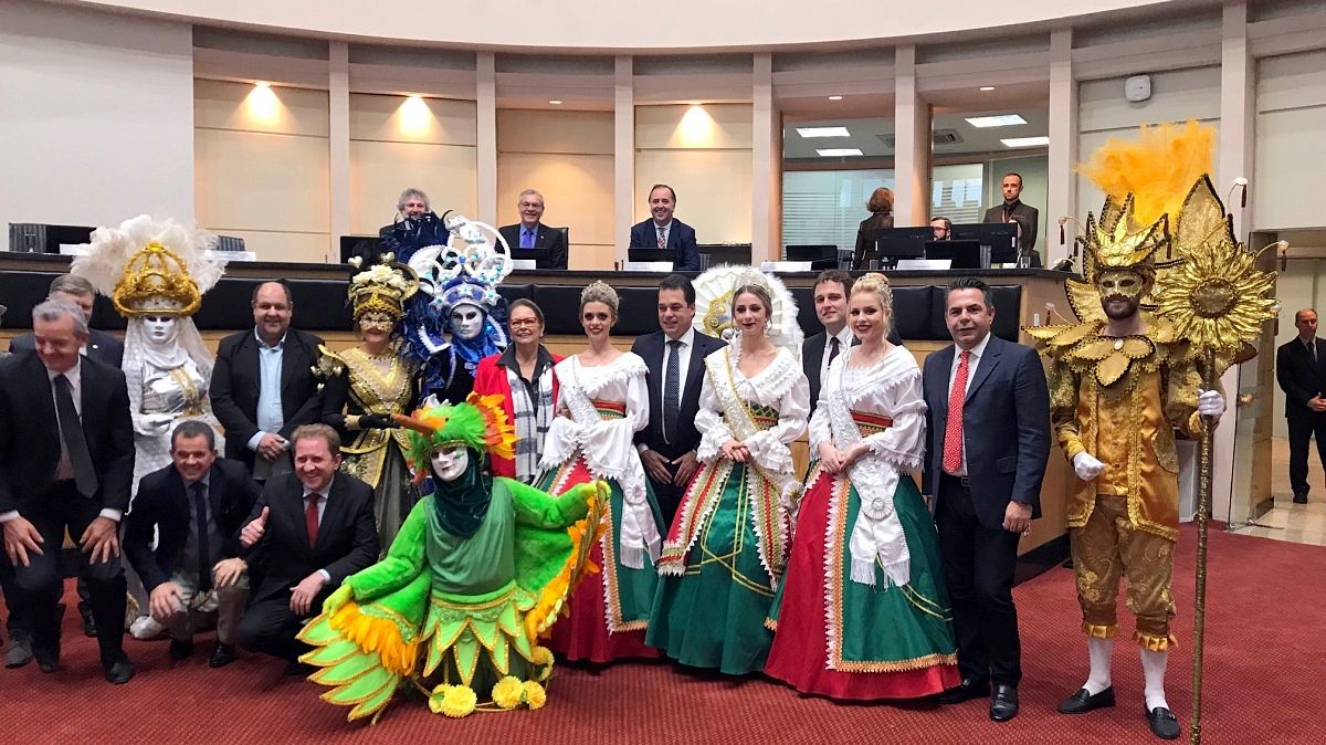 Representantes da 14ª Festa da Gastronomia Típica Italiana estiveram na Assembleia Legislativa divulgando evento