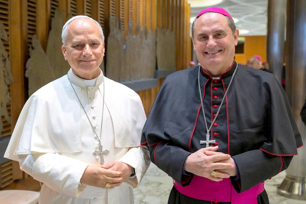 Dom Milton Zonta encontra Papa Leão durante passagem em Roma