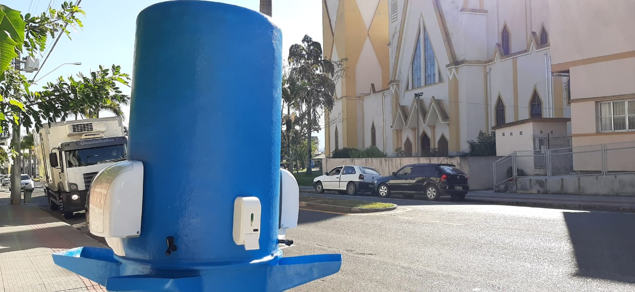 Siderópolis avança contra o Coronavírus com lavatórios móveis