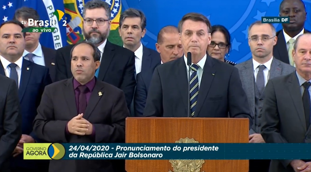 Bolsonaro reage as manifestações de Sérgio Moro